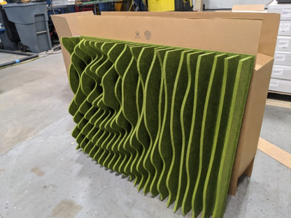 Acoustic Felt Parametric Wall Fixture Angle Two