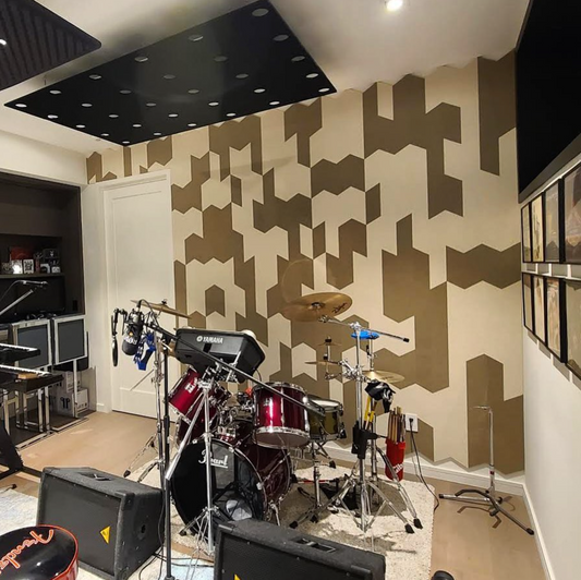 Acoustic Felt Noise Reducing Music Room Parallelogram Wall Tiles 