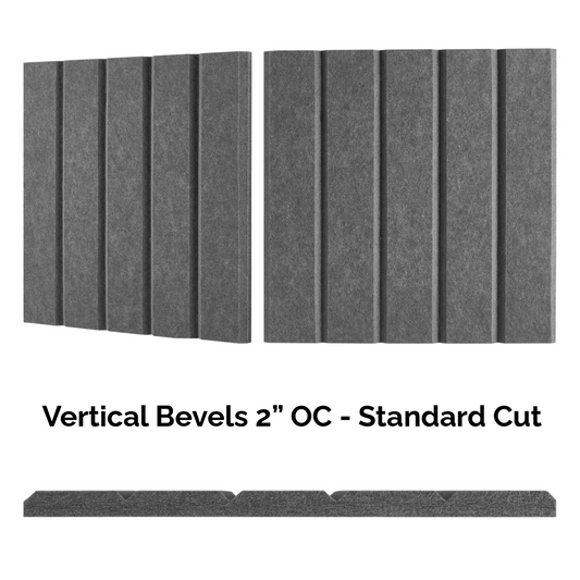 2" Vertical bevels - Acoustic Wallcovering