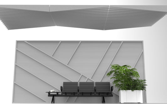 Slanted Ripples Acoustic Baffle Assembly 8'x8'