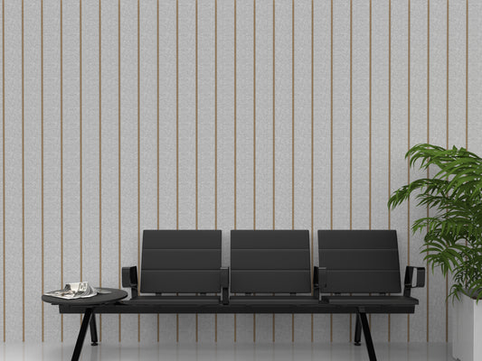 6" Vertical bevels - 2 Tone - Acoustic Wallcovering